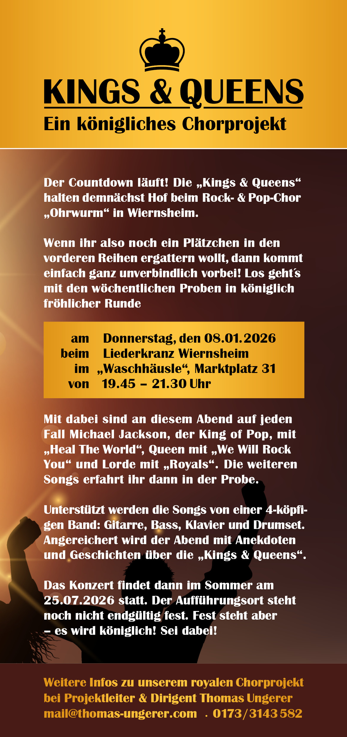 Projekt Kings & Queens Flyer Rückseite